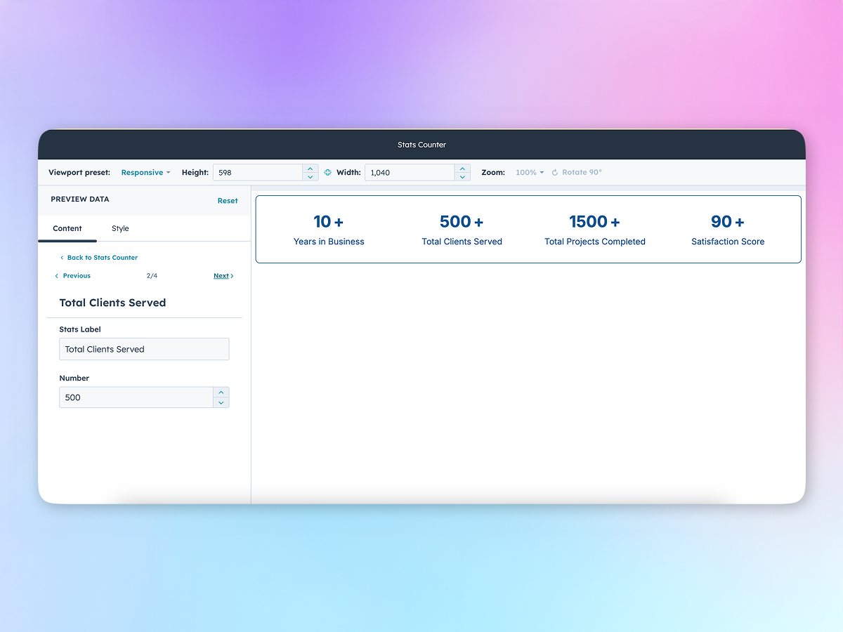 1. Custom Stats Input