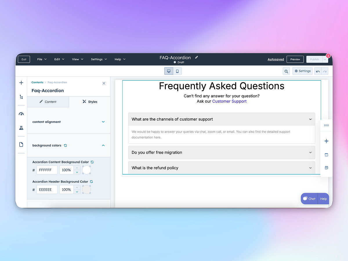 Customizable Styling Options