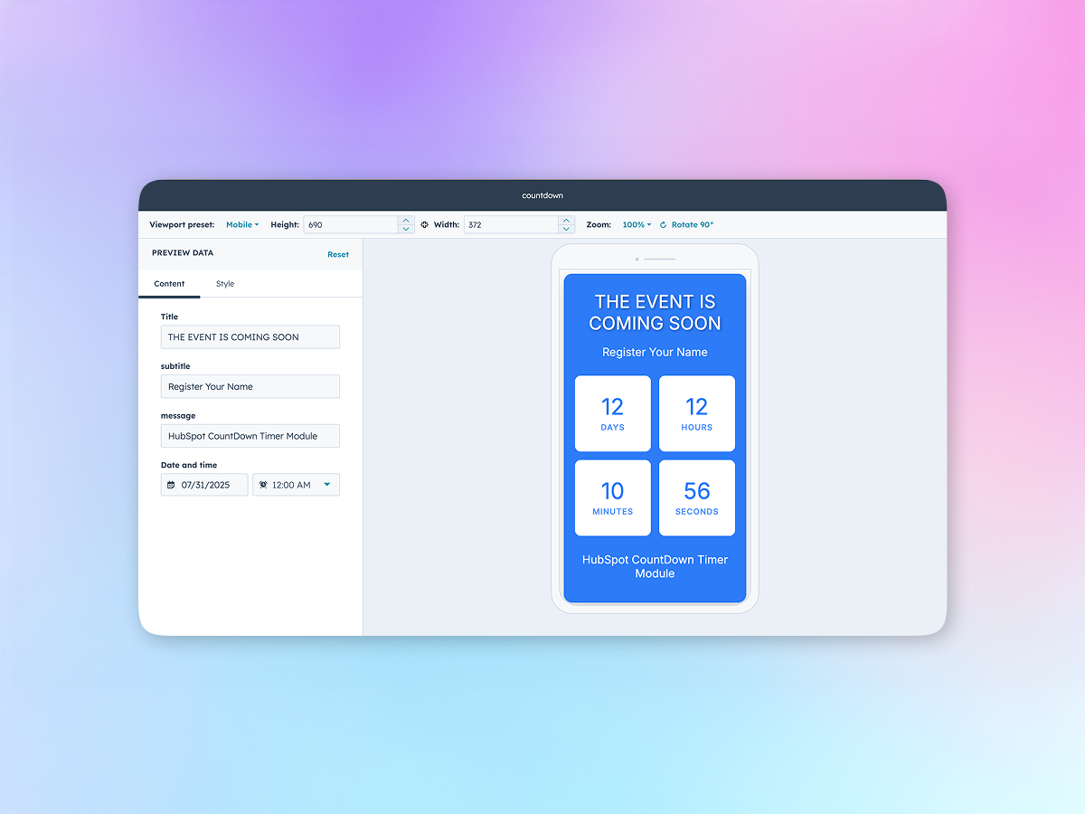 Responsive design compatible with desktop and mobile views.