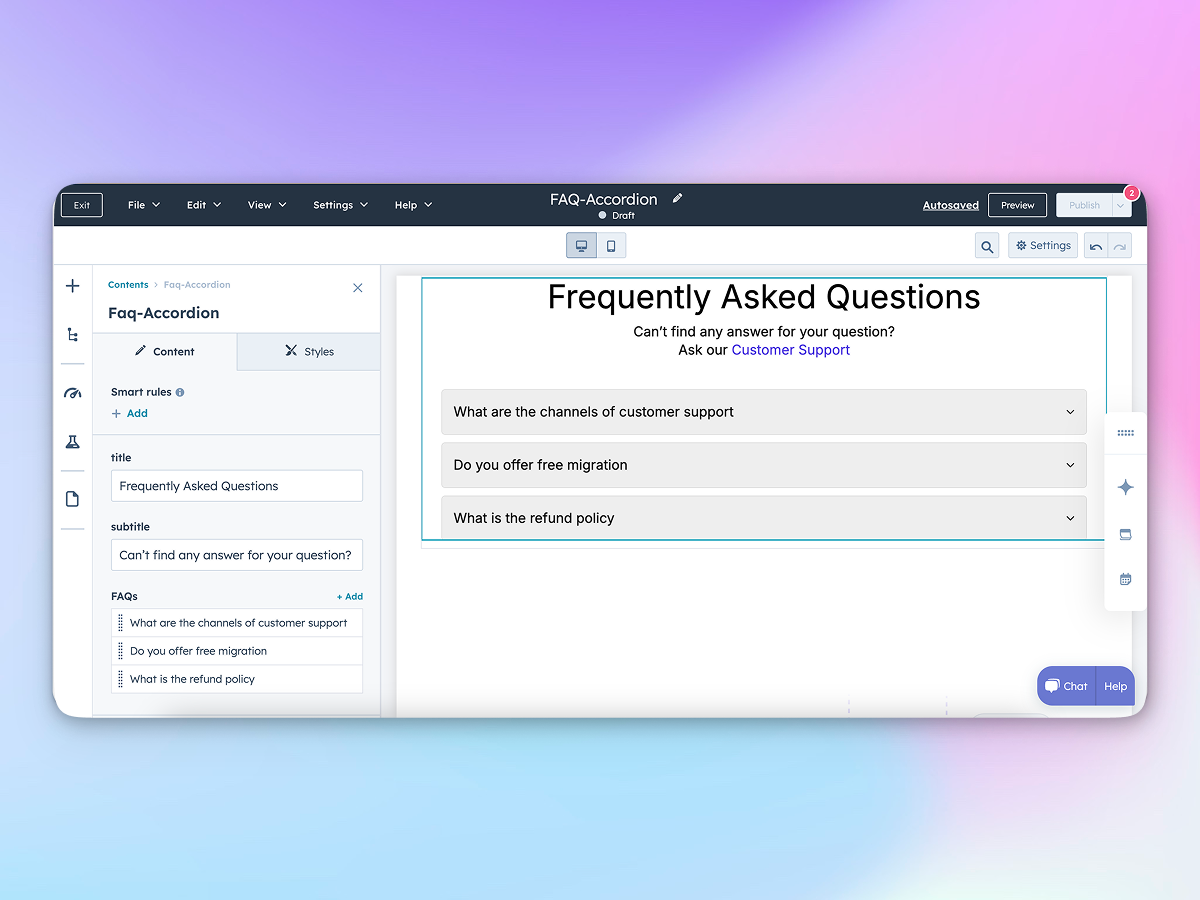 Smart Accordion Interface
