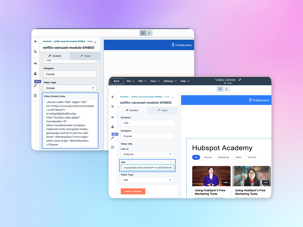 Flexible Video Sources